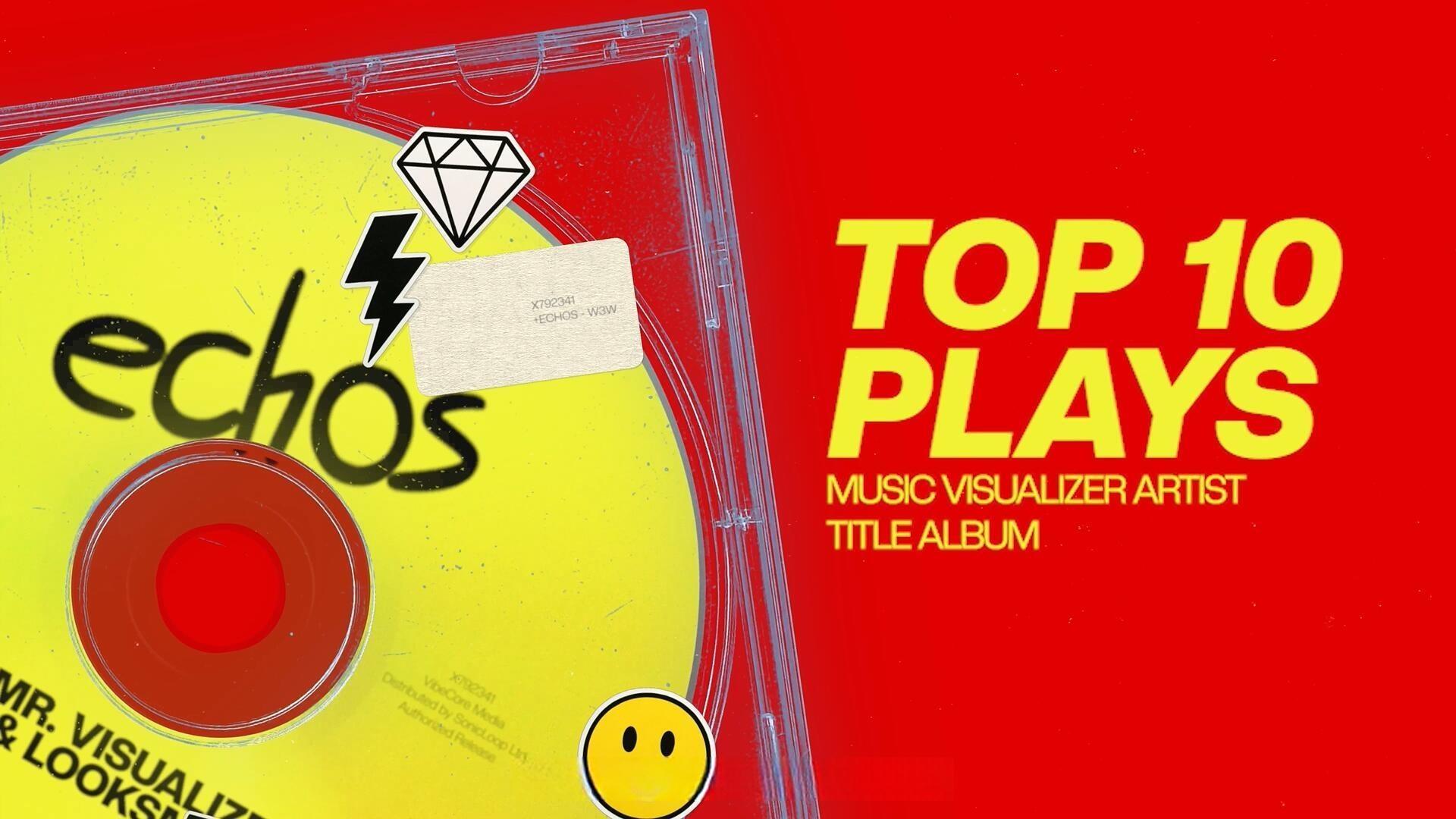 达芬奇模板：复古Y2K风格可视化CD音乐艺术品主题开场片头模板（13680）