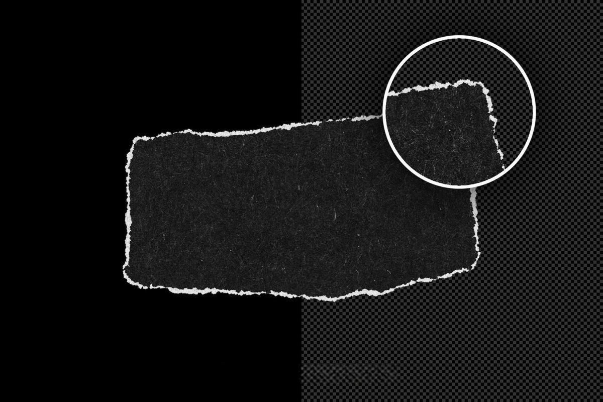 30款复古粗糙撕纸刀切破碎破损划痕毛边抽象艺术纸张肌理PNG+PSD设计素材 RIPPED Paper Elements Collection（13235）