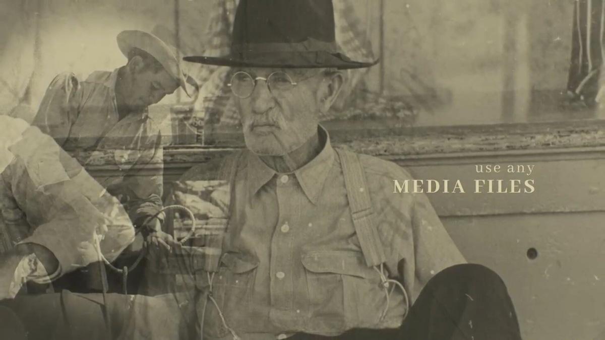 AE/PR模板：复古纪实战争历史纪录片回忆录电影电视预告片头模板（13253）