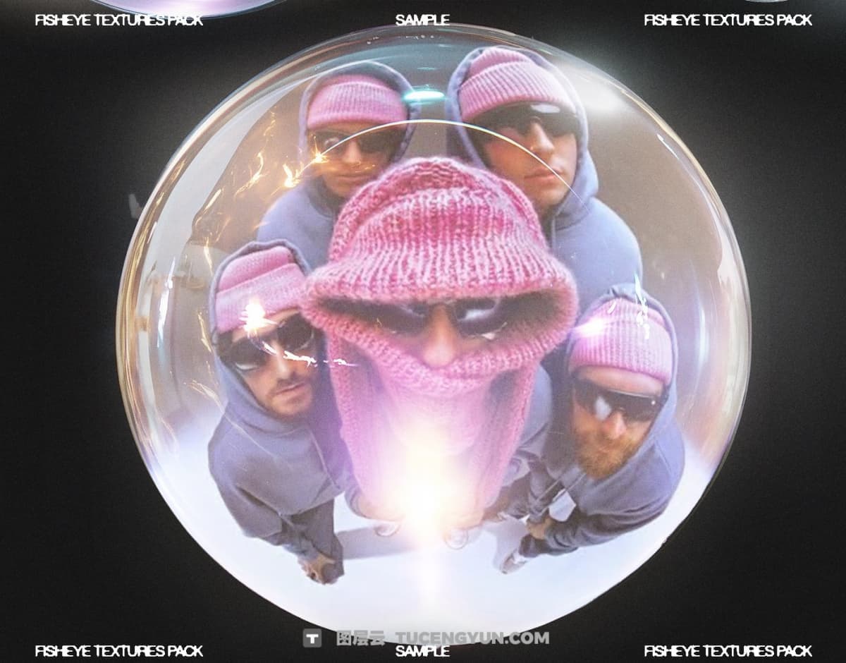 200款老式复古相机鱼眼镜头变形扭曲照片叠加纹理素材包 Züli – 200 FishEye Textures Packs V.01（13382）