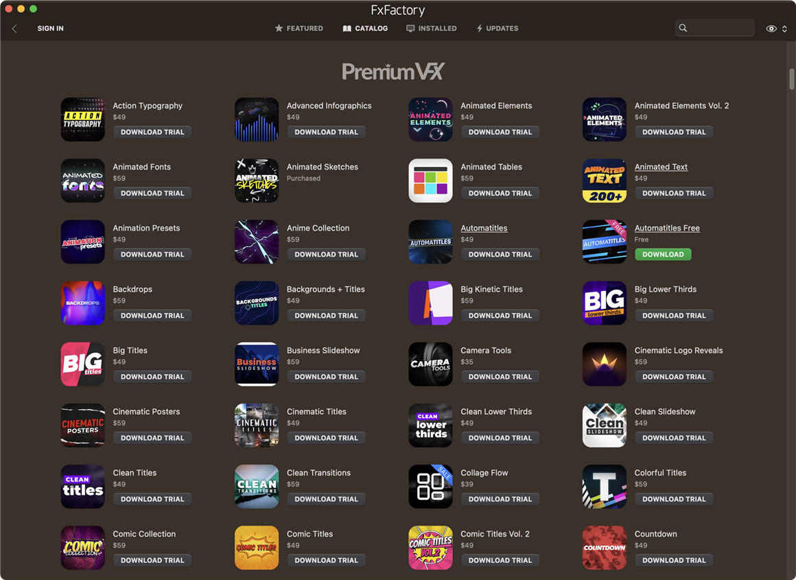超强FCPX/AE/PR视觉特效插件包FxFactory Pro 8.0.25 直装激活版（10233）