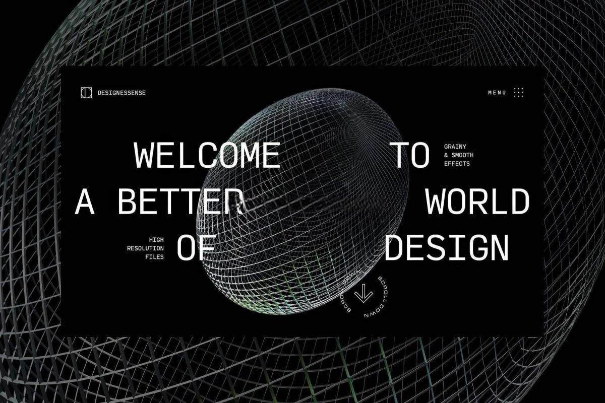 73个混沌抽象未来科幻光泽网状金属镀铬效果3D艺术线框PNG免抠素材 3D Chrome Wireframes（13039）