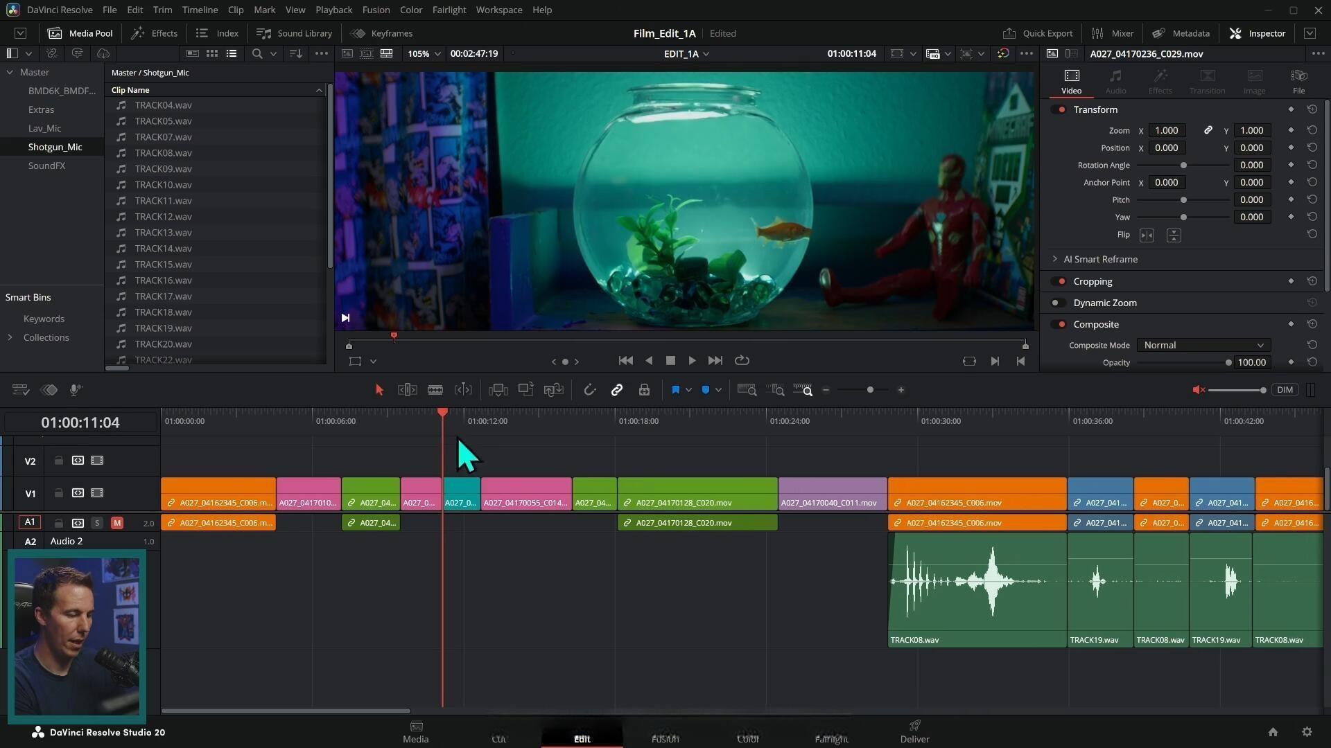 大师课程：Casey Faris达芬奇短片剪辑、色彩、视觉特效和声音设计视频课程+项目文件 中文字幕 Casey Faris Make A Film in DaVinci Resolve（13514）