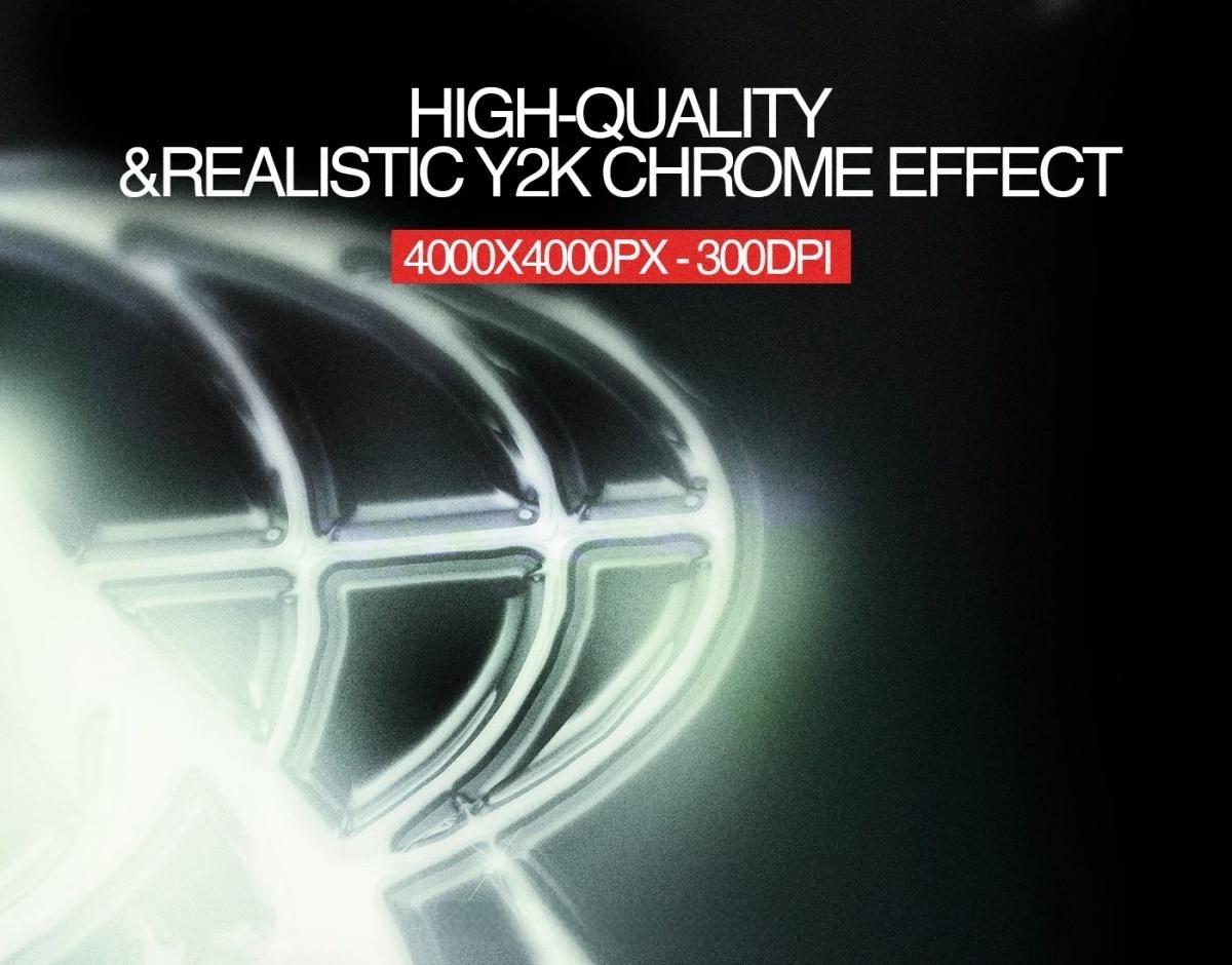 复古Y2Y风格梦幻发光酸性金属镀铬PSD特效样机 Züli – Y2k Chrome Effect Pack Collection (Text-Icon-Shape)