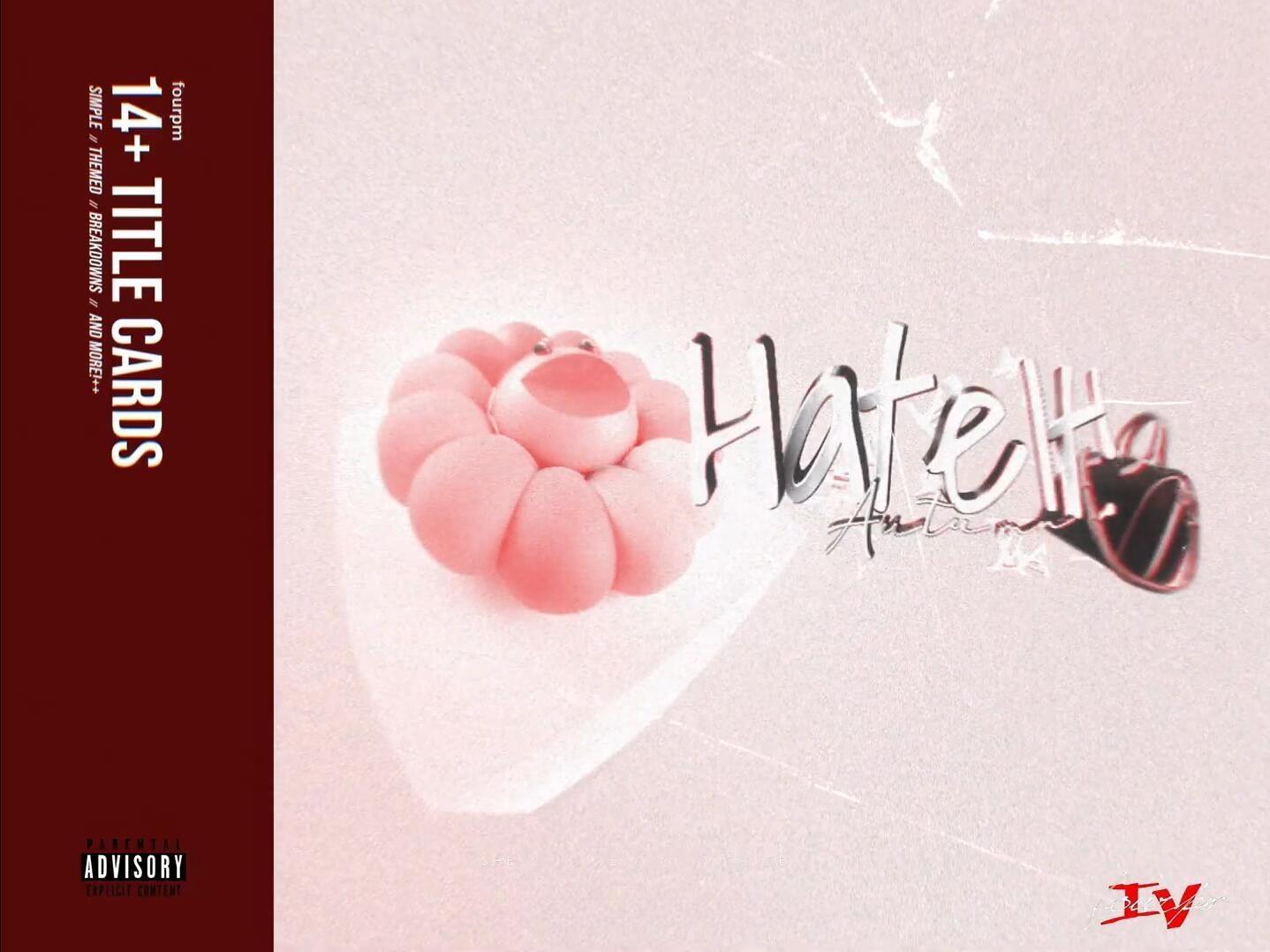 嘻哈朋克风格酸性金属镀铬音乐MV短片剪辑3D字母标题动画AE+Blender项目文件 4pm’s Title Card Pack（13052）