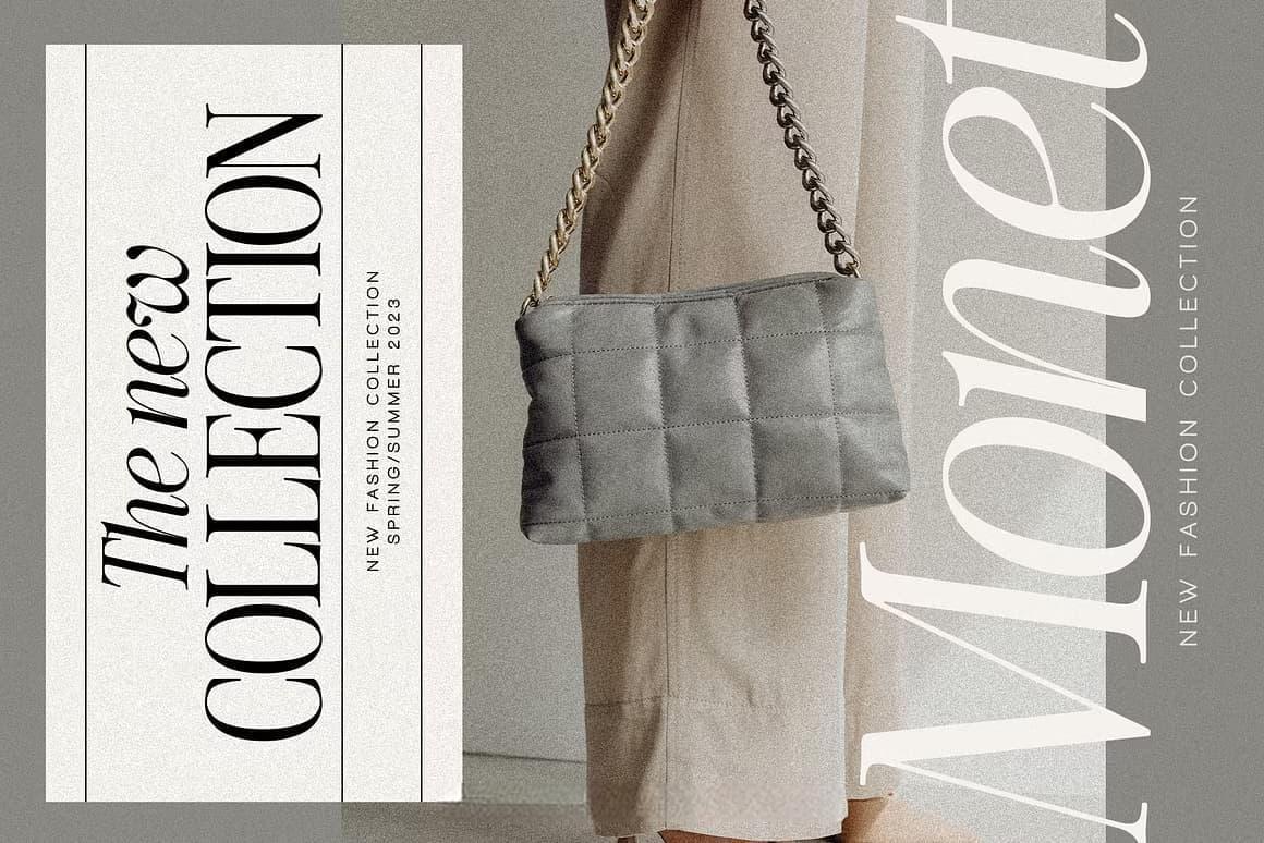 英文字体：80年代高级时装杂志文艺logo标题衬线排版海报封面字体 The Silver Editorial Serif Font（13707）