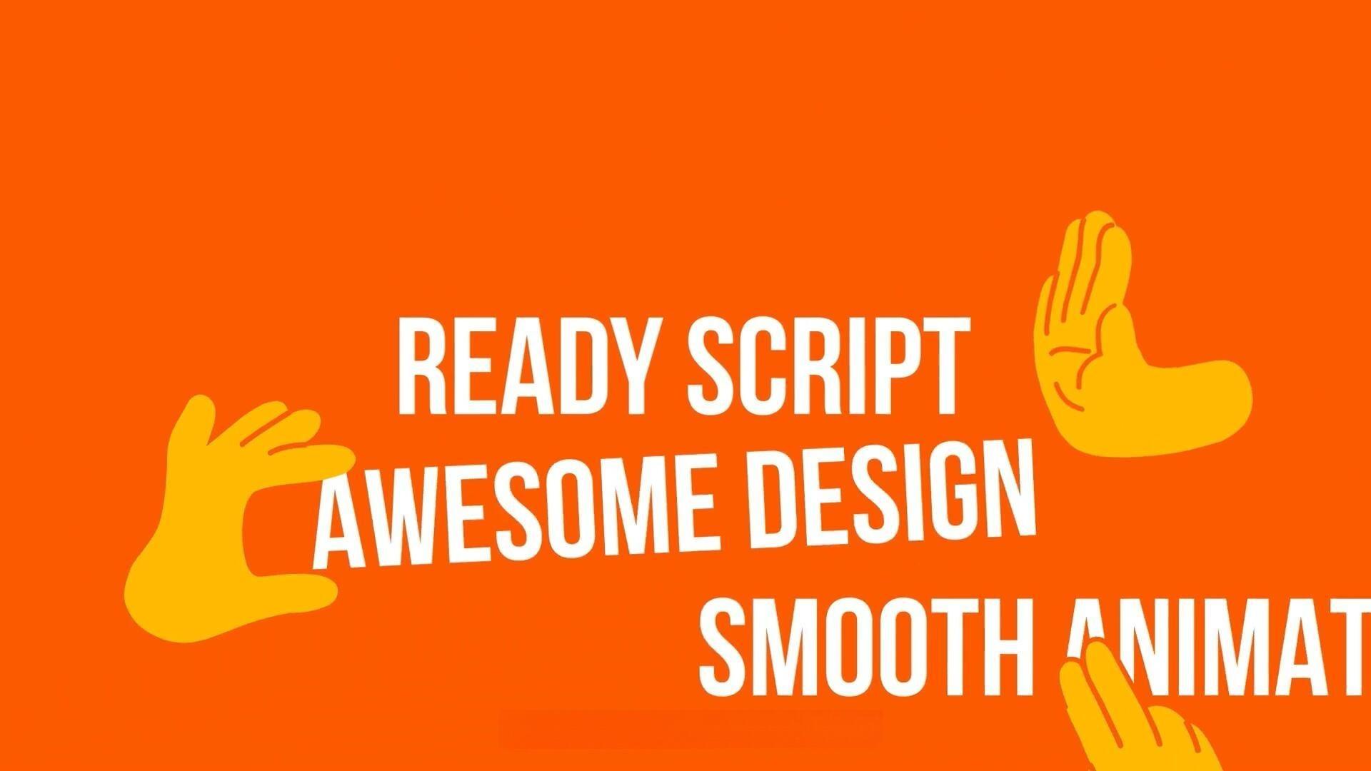 AE模板：创意极简主义2D手势互动文字标题品牌宣传片头动画模板（13196）