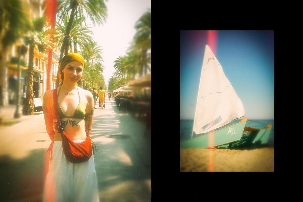 复古文艺温暖朦胧发光做旧胶片漏光模拟封面海报PSD特效样机  Vintage Film Glow Photo Effect（13279）