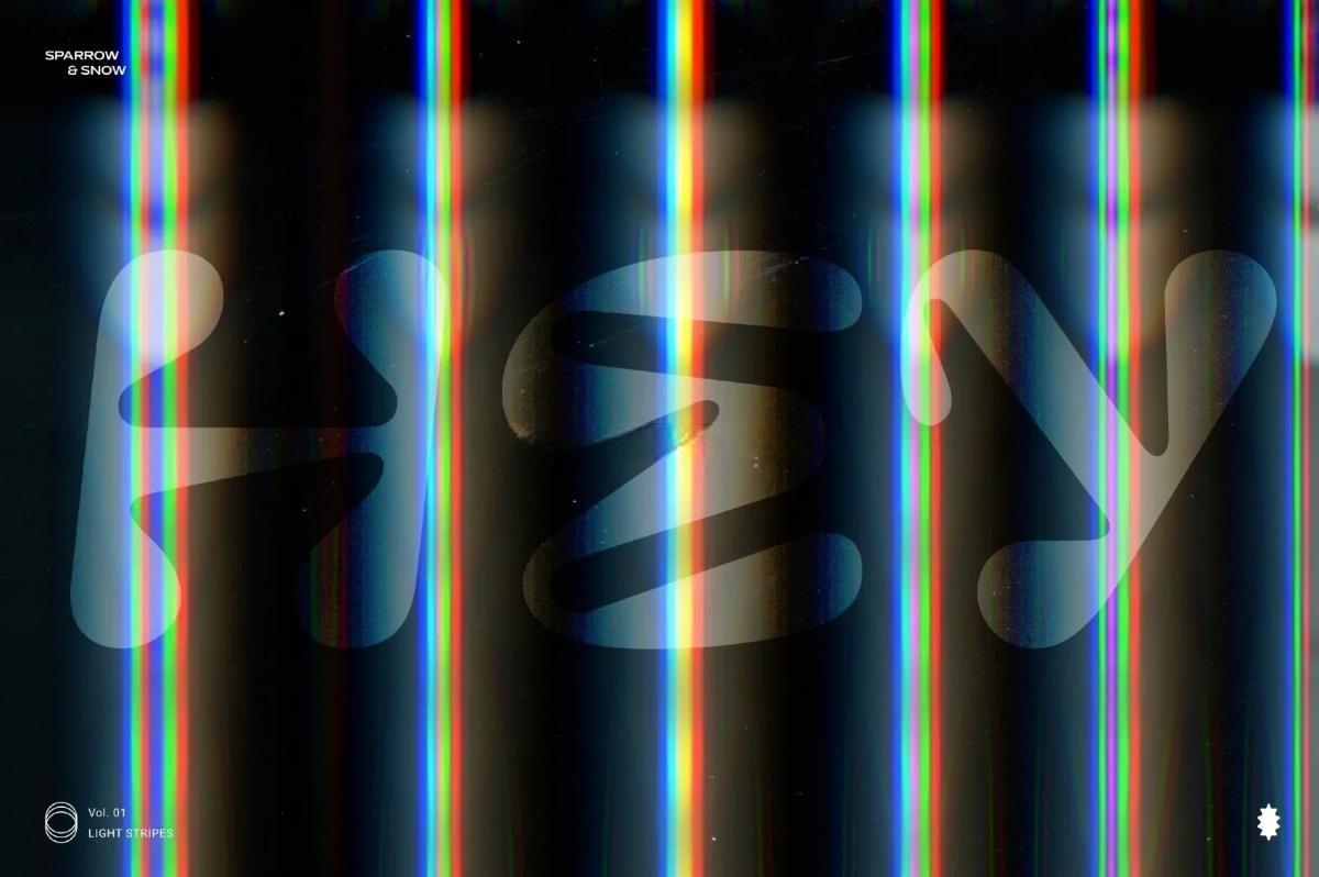 65种高分辨率线性霓虹浅色渐变条纹叠加背景纹理 Light Stripes Hi-Res Overlays & Textures（13610）