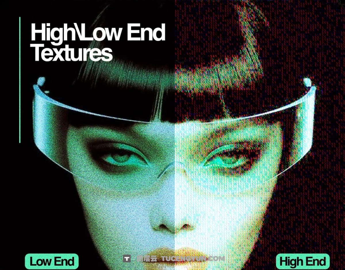 60个复古Y2k风格未来派CRT像素屏幕线性波形霓虹灯叠加纹理套装 Züli – Y2k CRT Textures Pack（13433）