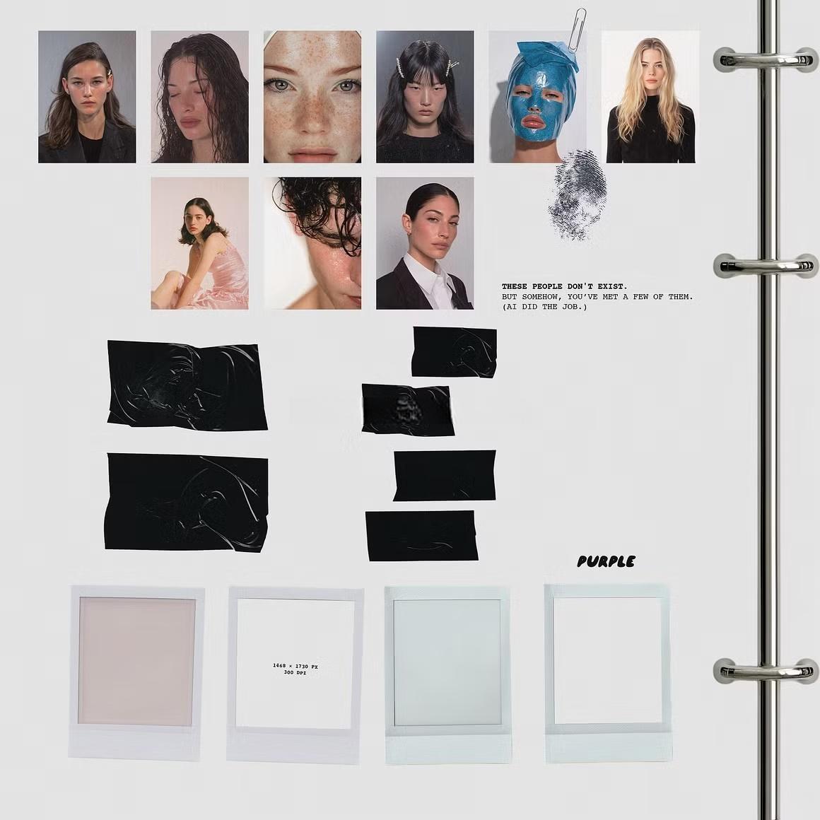 超现实极简主义怪异时尚美学拼贴艺术表格字母数据卡涂鸦胶带电线个人物品PNG免扣图片设计元素套装 CASE No.X: Collage Pack（13126）