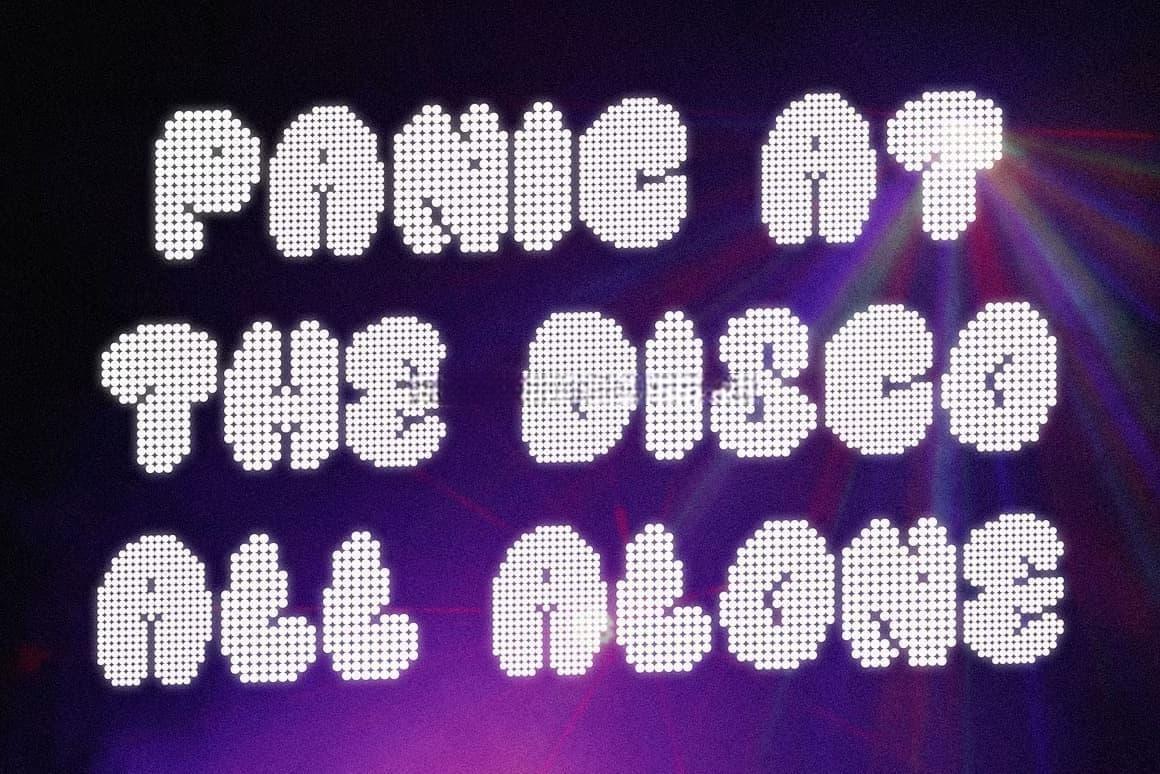 英文字体：复古Y2K像素艺术趣味时髦俏皮海报插画设计字体 Calley Disco（13299）