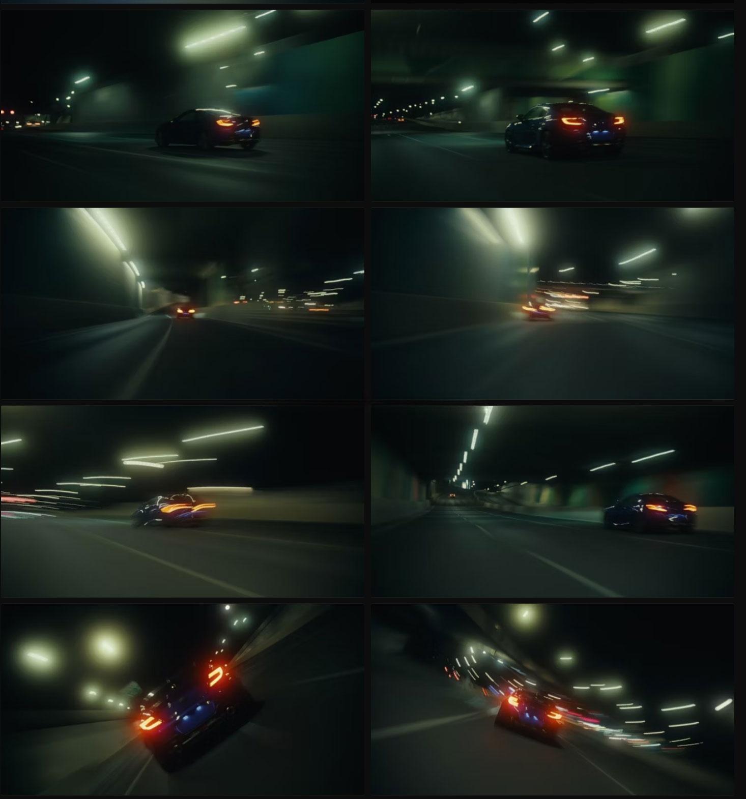 Artlist 69个复古美学慢快门霓虹灯光擦拭速度感汽车剪辑实拍镜头视频素材（13338）