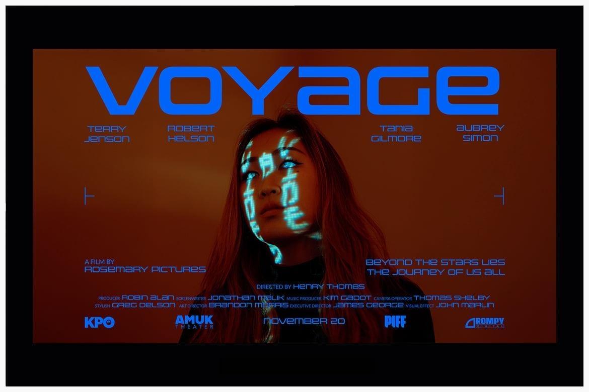 44个大胆电影美学梦幻、浪漫、科幻、惊悚海报电影预告片4K封面海报文字标题排版PSD模板（13883）