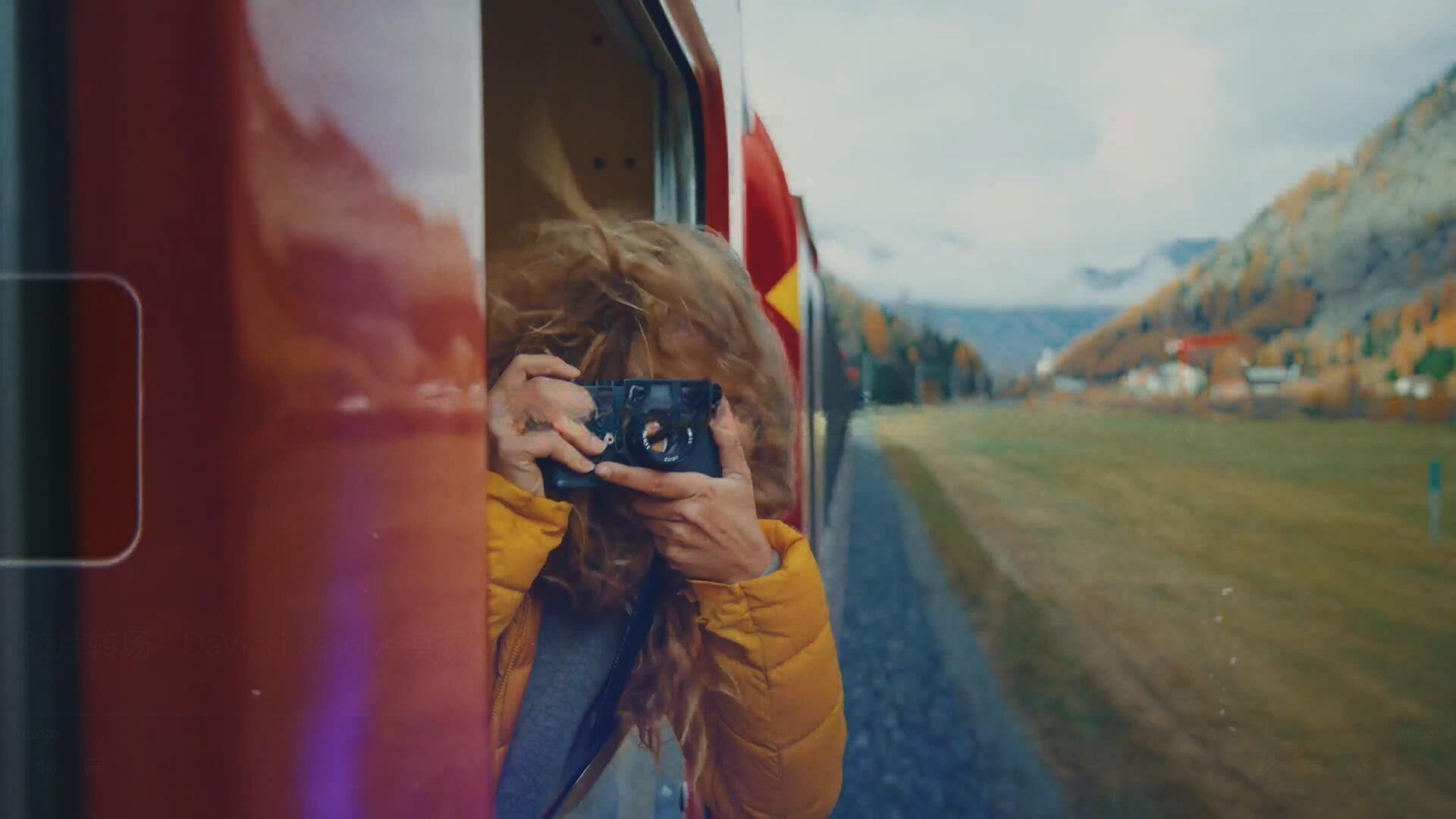 达芬奇模板：20个复古16mm彩色胶片漏光叠加纹理转场过渡（13563）