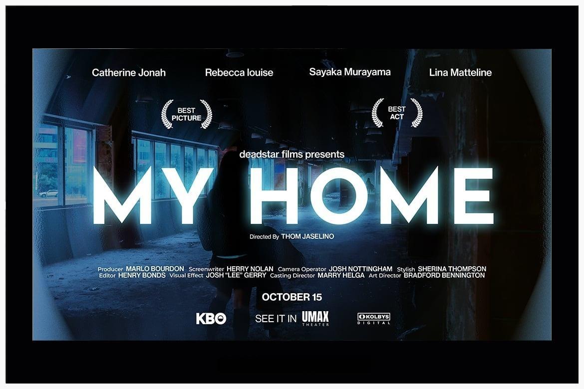 44个大胆电影美学梦幻、浪漫、科幻、惊悚海报电影预告片4K封面海报文字标题排版PSD模板（13883）