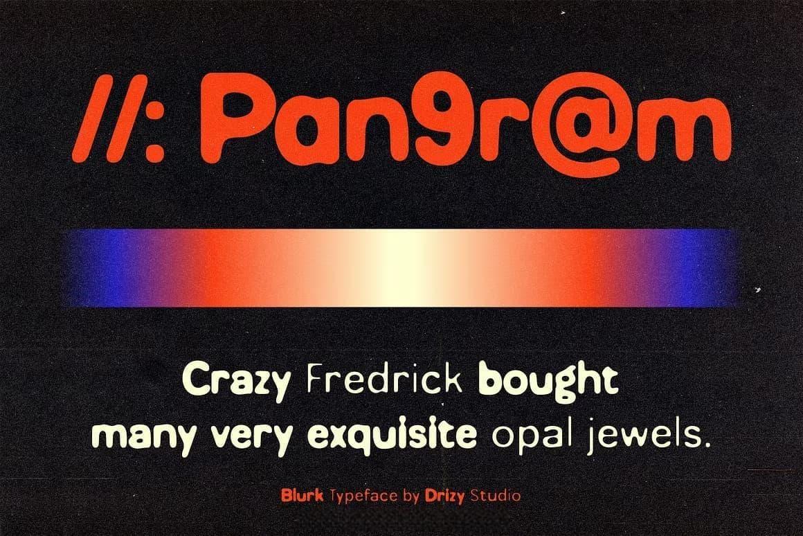 英文字体：创意超现代热熔几何品牌海报封面设计字体 Blurk – Ultra Modern Font（13331）