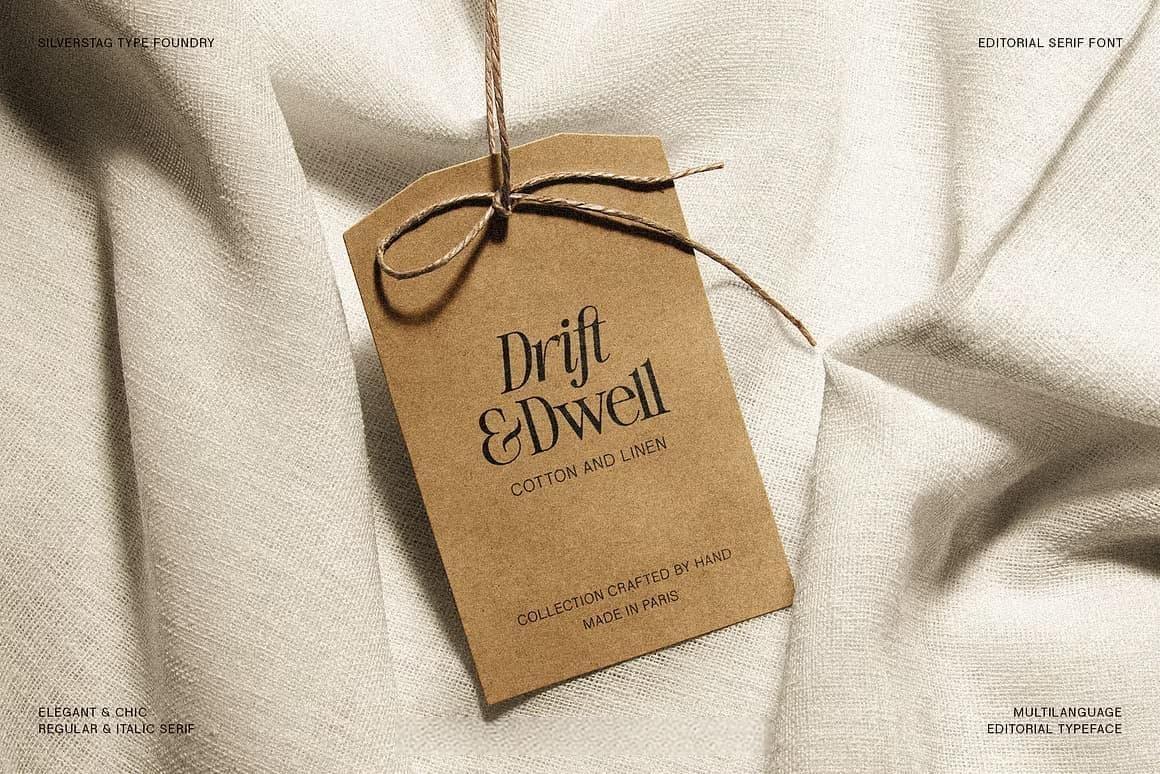 英文字体：80年代高级时装杂志文艺logo标题衬线排版海报封面字体 The Silver Editorial Serif Font（13707）