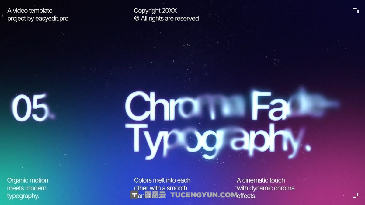 达芬奇预设：复古迷幻酸性抽象艺术弥散光模糊渐变颗粒噪点肌理文字标题动画（13345）