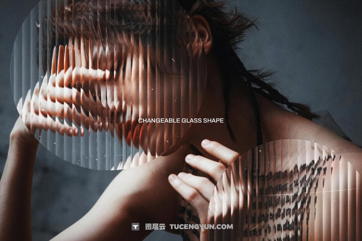 全新抽象艺术竖条纹透明玻璃扭曲折射特效PSD样机 Fractured Glass Photo Effect(13430) 全新抽象艺术竖条纹透明玻璃扭曲折射特效PSD样机 Fractured Glass Photo Effect(13430)