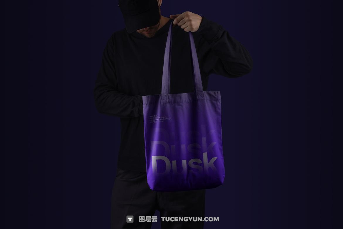 23款现代极简档案夹名片书籍T恤手提袋帆布袋手机Mac笔记本电脑平板品牌VI设计作品展示PSD样机套装 Dusk Branding Mockups Kit（13390）