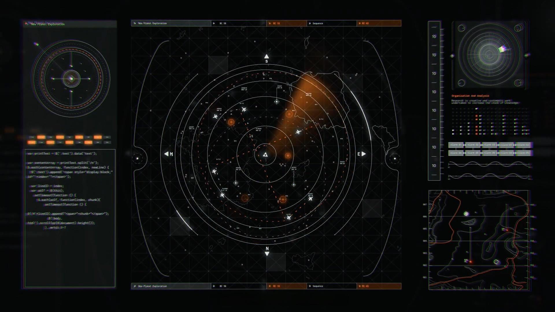 820款全息未来科幻美学沉浸式宇宙飞船HUD界面元素科技视频叠加4K背景动画AE/PR模板 Pixflow – Sci-fi Spaceship HUD Interface（13310）