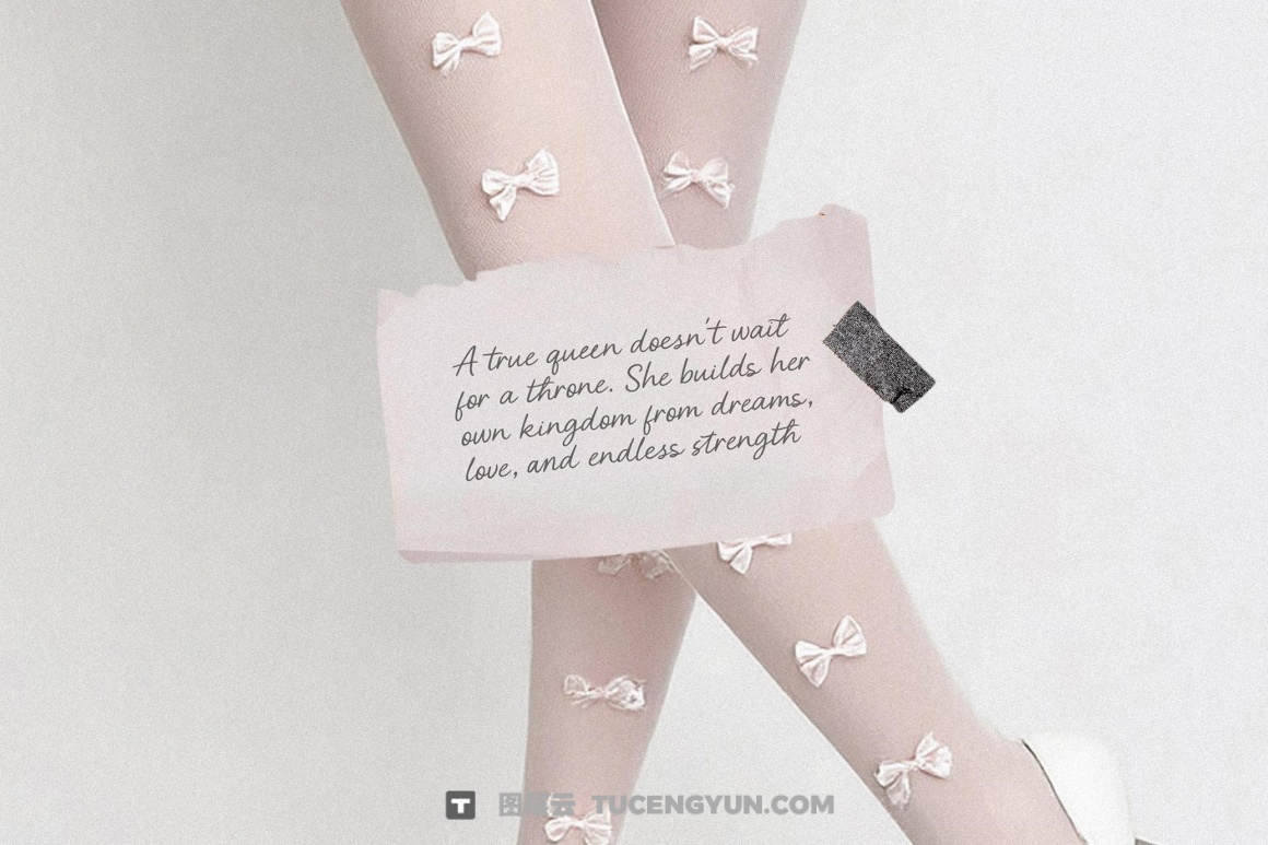 英文字体：浪漫优雅气质柔和logo标题排版手写连笔封面海报封面设计字体 Pink Queen | Elegant Romantic Script（13448）