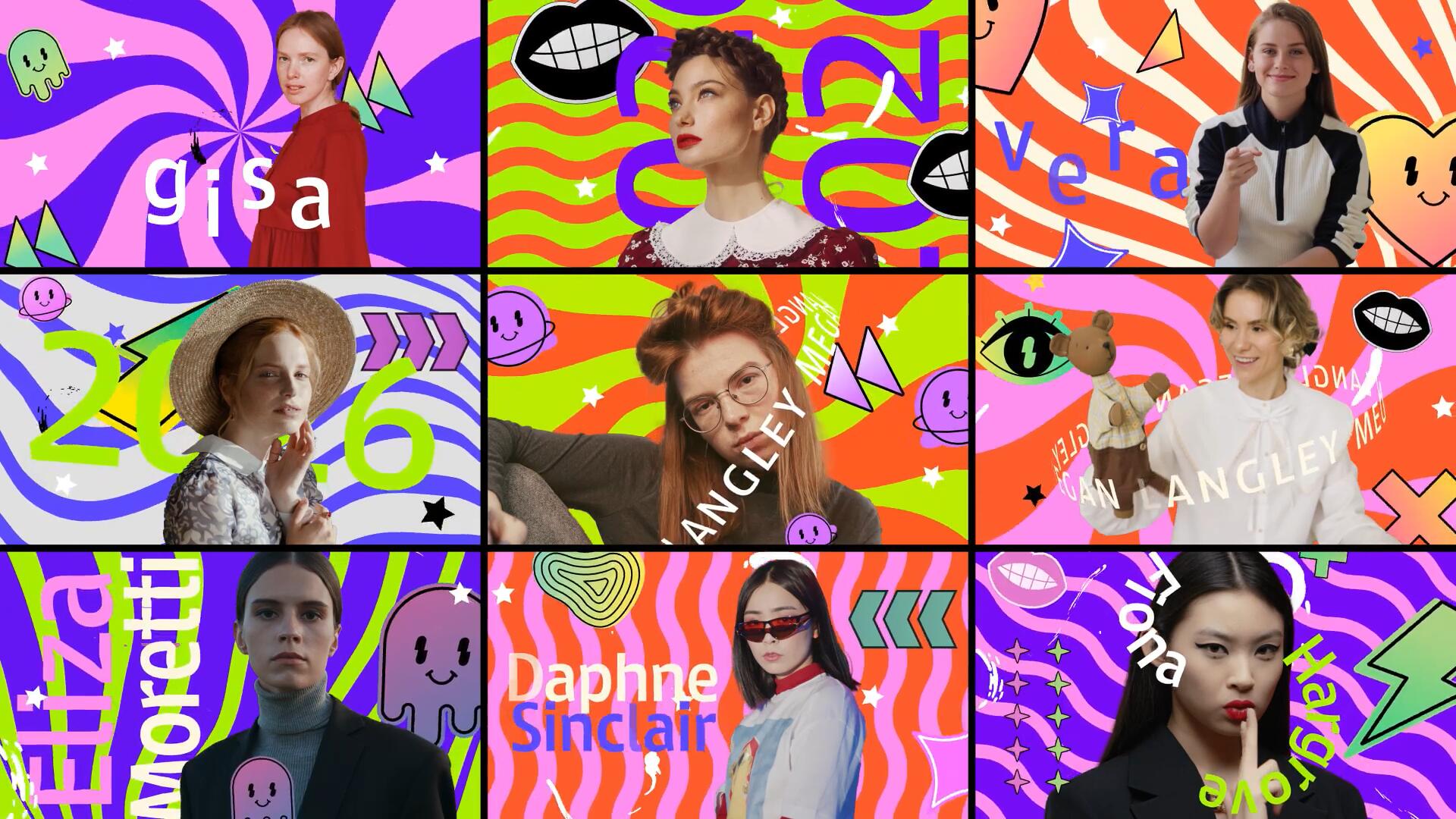 AE/PR模板:波普艺术风格人物冻结帧文字定格动画堆叠效果模板(13166) AE/PR模板:波普艺术风格人物冻结帧文字定格动画堆叠效果模板(13166)