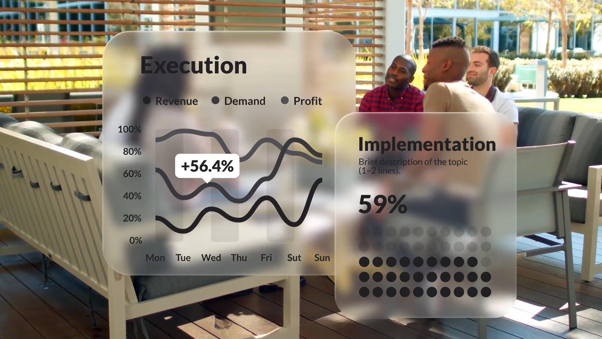 AE模板：极简主义毛玻璃风格信息图表动画模板（13628）