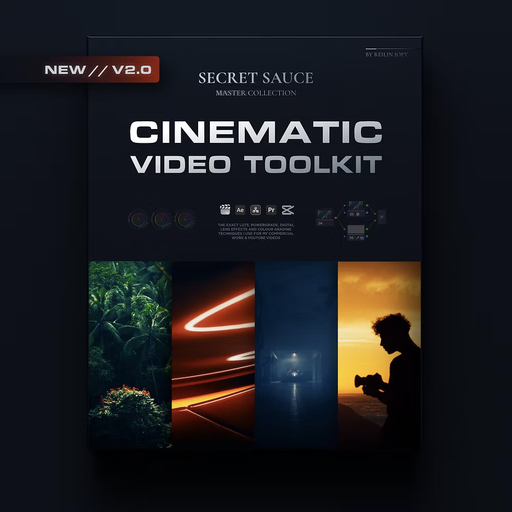 Reilin Joey – SECRET SAUCE V2 – MASTER COLLECTION 热门电影短片调色LUT+节点+练习文件+色彩分级大师班(中文字幕)（13085）
