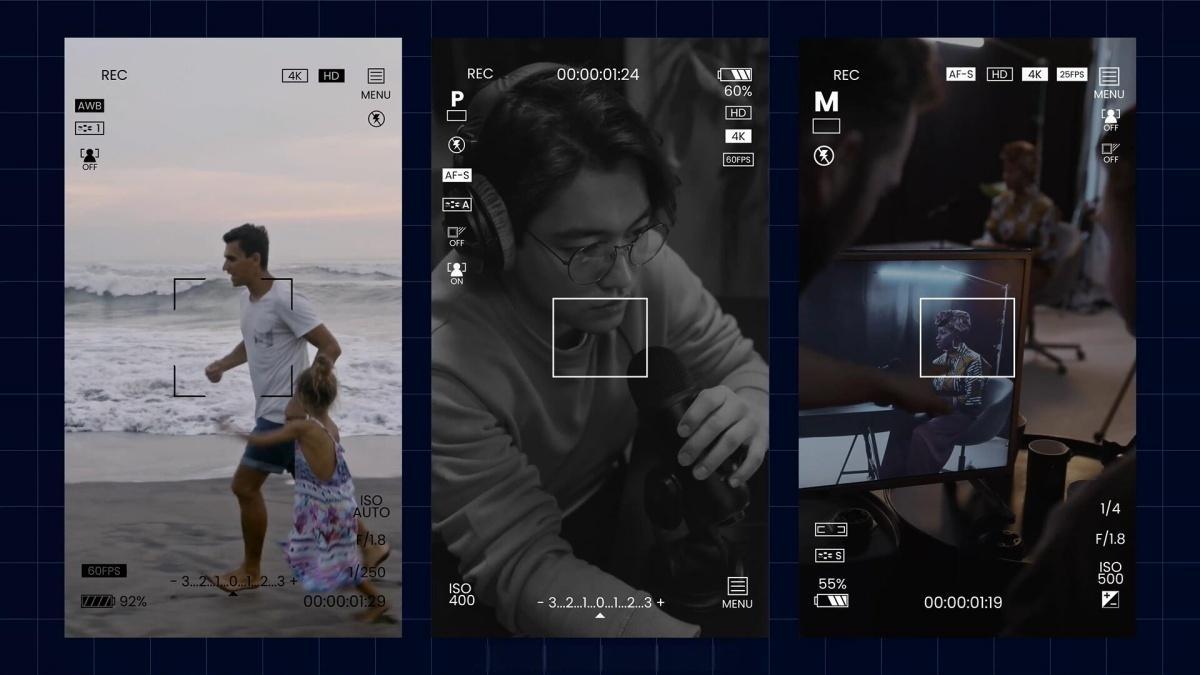 AE模板：20个逼真相机取景器参数图标屏幕元素动画包 支持横竖屏（13312）