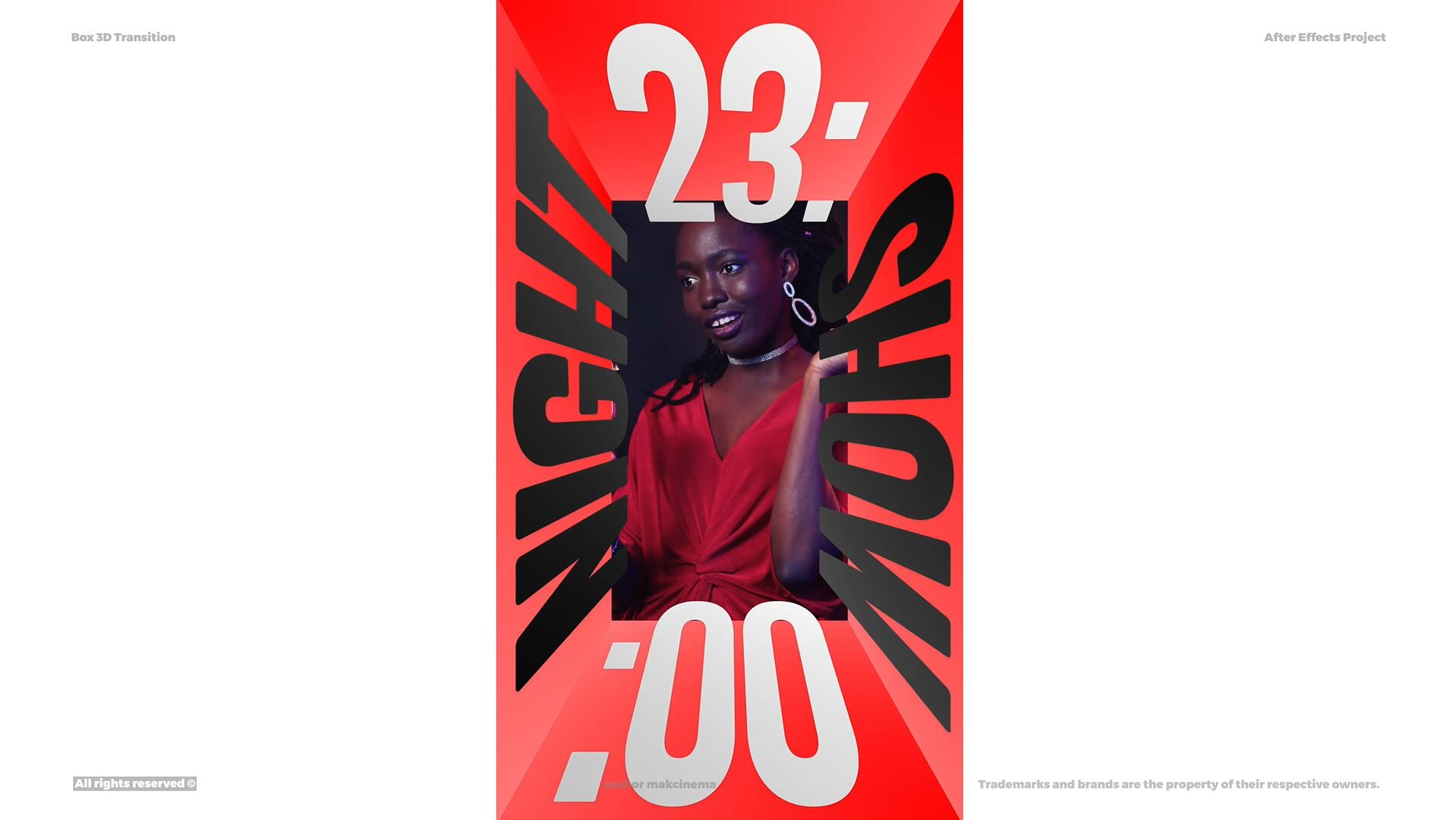 AE模板：创意优雅3D立体遮罩文字标题无缝转场过渡（13215）