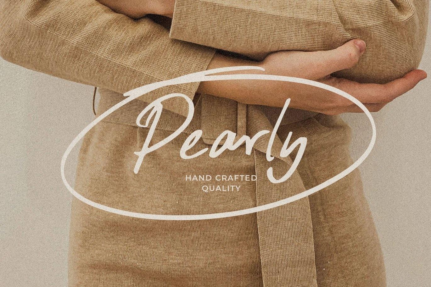 英文字体：真实自然流畅手写连笔logo徽标标题排版字体 Monling Handwritten Notes Font（13688）