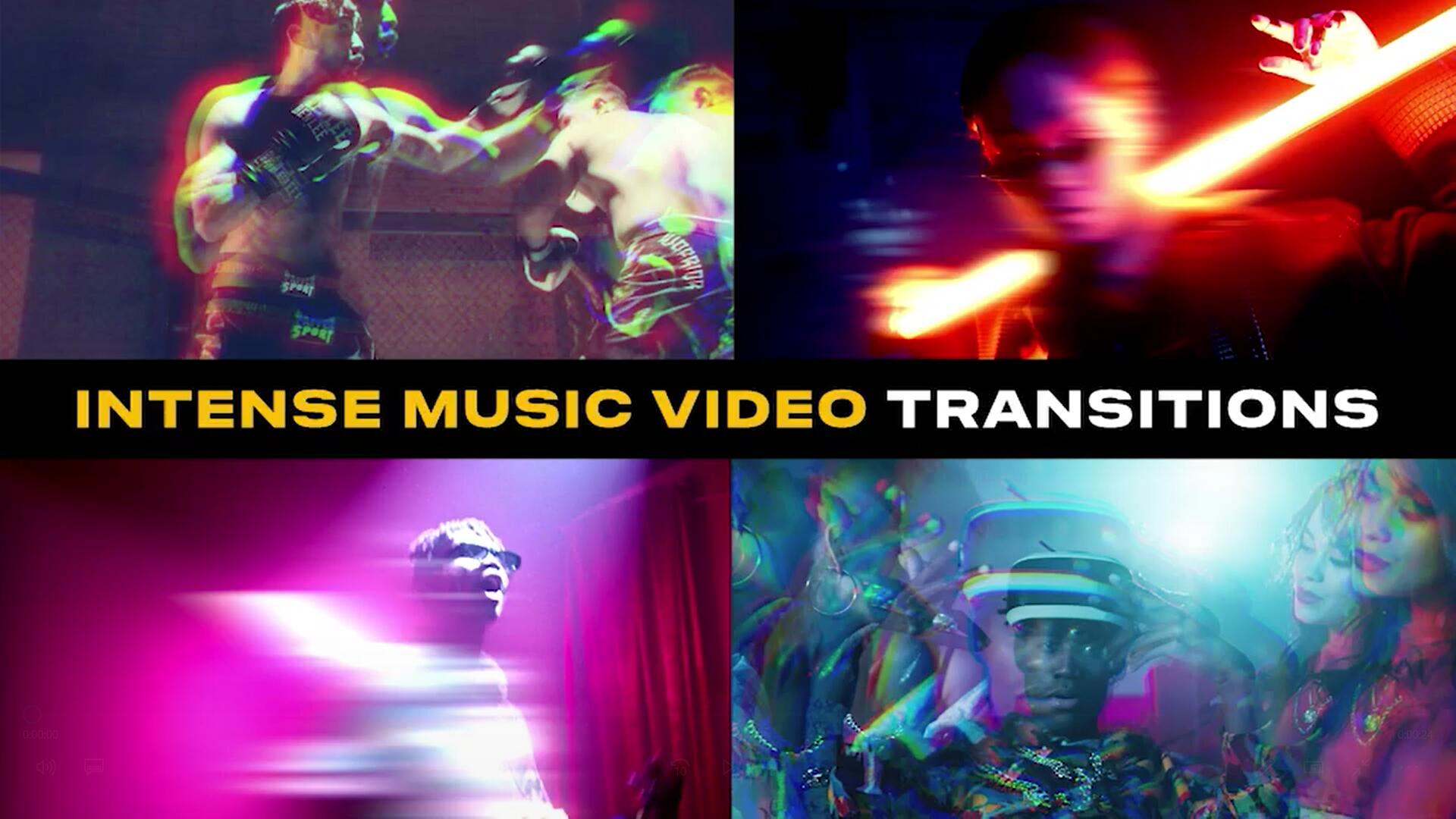 PR预设：嘻哈风格镜头畸变闪烁迷幻疯狂晃动音乐MV视频转场效果（13187）