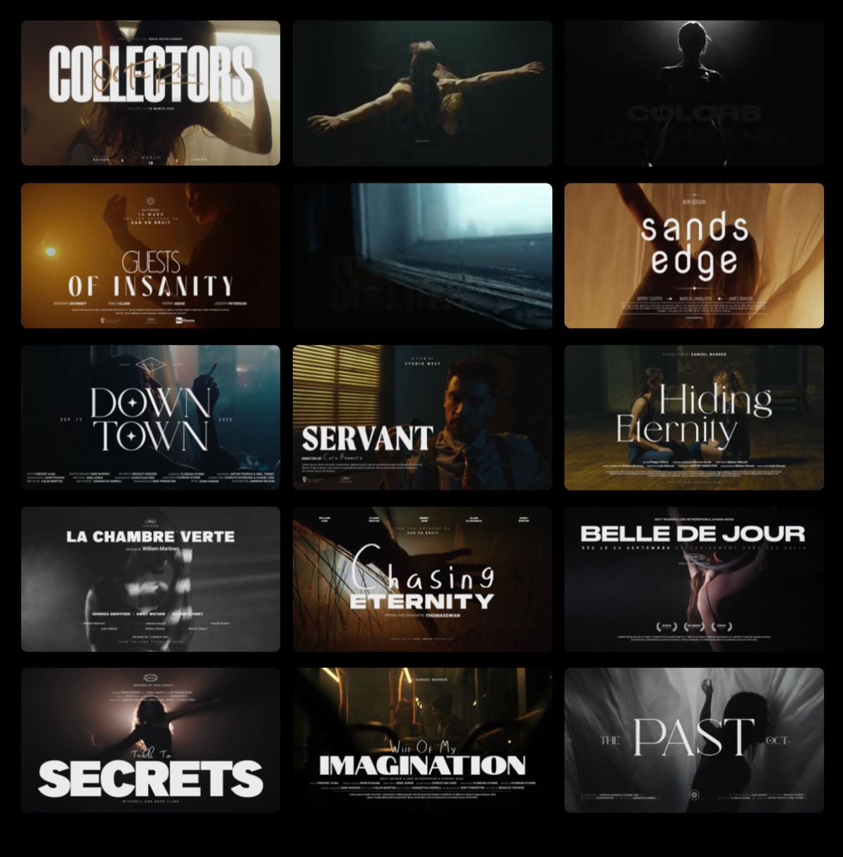 30个复古好莱坞史诗电影纪录片预告片剧院海报片头动画达芬奇模板（11610）