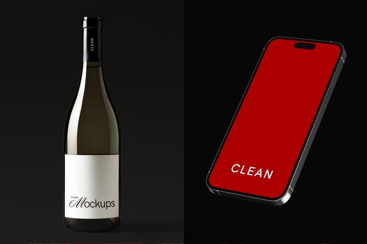 19个暗黑优雅现代T恤名片海报帆布袋广告牌手机电脑酒瓶纸杯品牌VI设计展示PSD样机组合 BLACK PACK（13292）