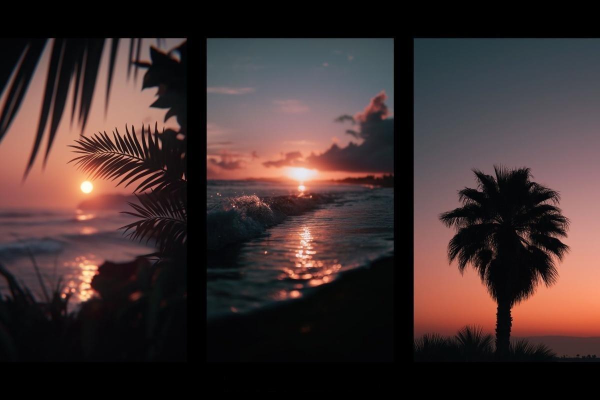 100个经典热带夏季黄昏文艺海滩热带植物水果海面JPG+MP4背景素材 Tropical Vibes（13228）