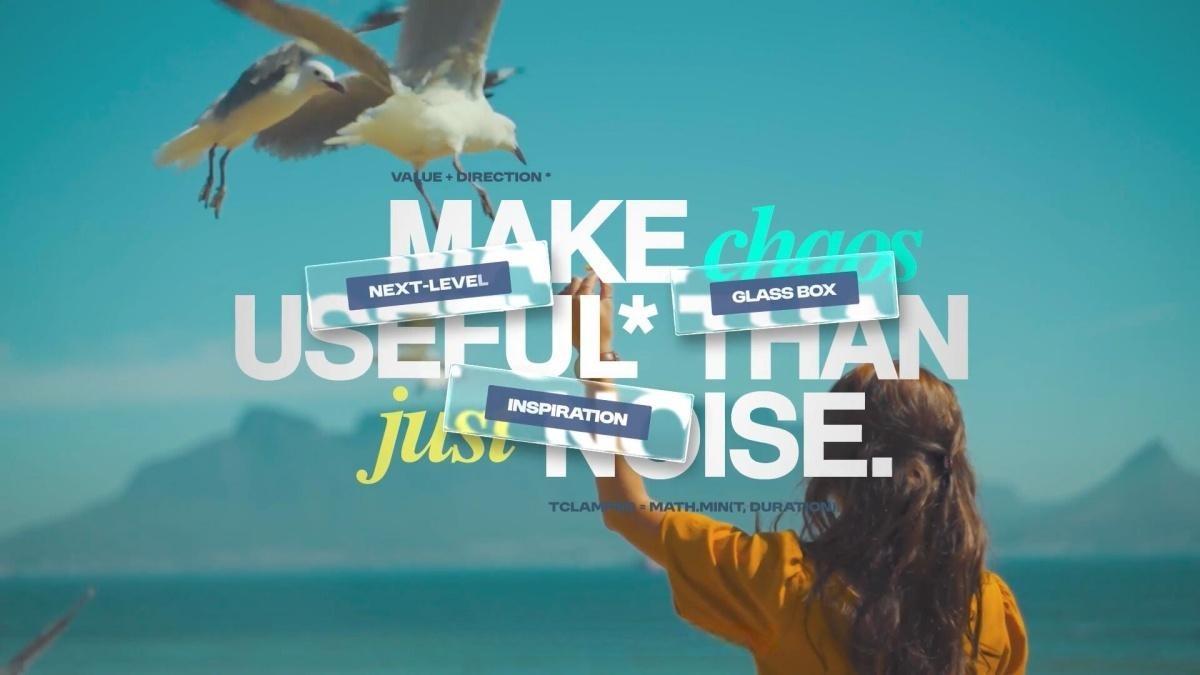 AE模板：大胆苹果液态玻璃美学粗体文字标题动画（13651）