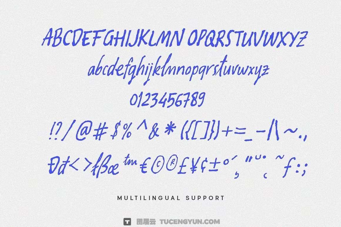 英文字体：复古潦草做旧手写风格钢笔水墨墨迹纹理笔触字体包 Oliver Whisper Messy Handwritten（13439）