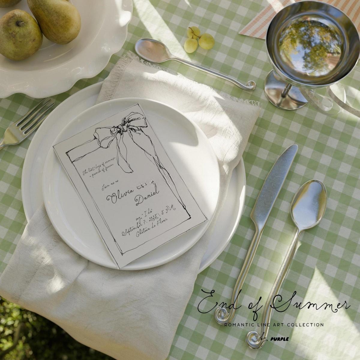 60个怀旧优雅极简手绘线条剪影干花野果宁静的风景天鹅鹿AI矢量请柬插画包装PNG图片设计素材 End of Summer: Line Art Collection（13088）