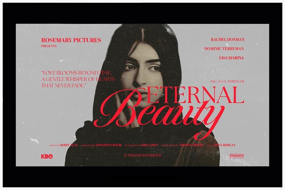 44个大胆电影美学梦幻、浪漫、科幻、惊悚海报电影预告片4K封面海报文字标题排版PSD模板（13883）