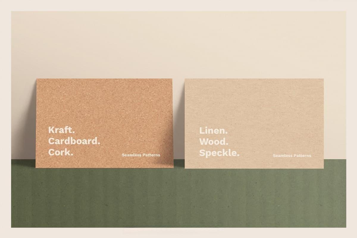 复古天然纤维粗糙柔和莫兰迪中性色调无缝纸张背景自然肌理无缝图案JPG+PAT素材 Natural Textures: Seamless Patterns（13272）