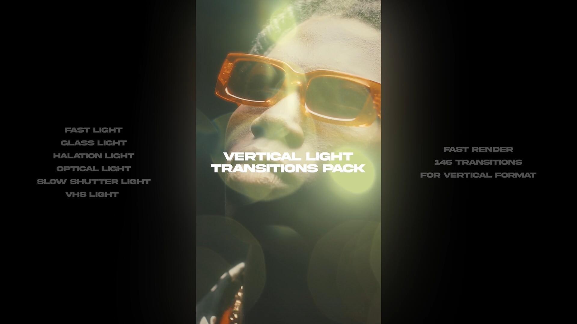 146个复古美学慢快门、VHS、光环、快速霓虹灯光擦拭剪辑叠加竖屏转场过渡 Light Transitions（13485）