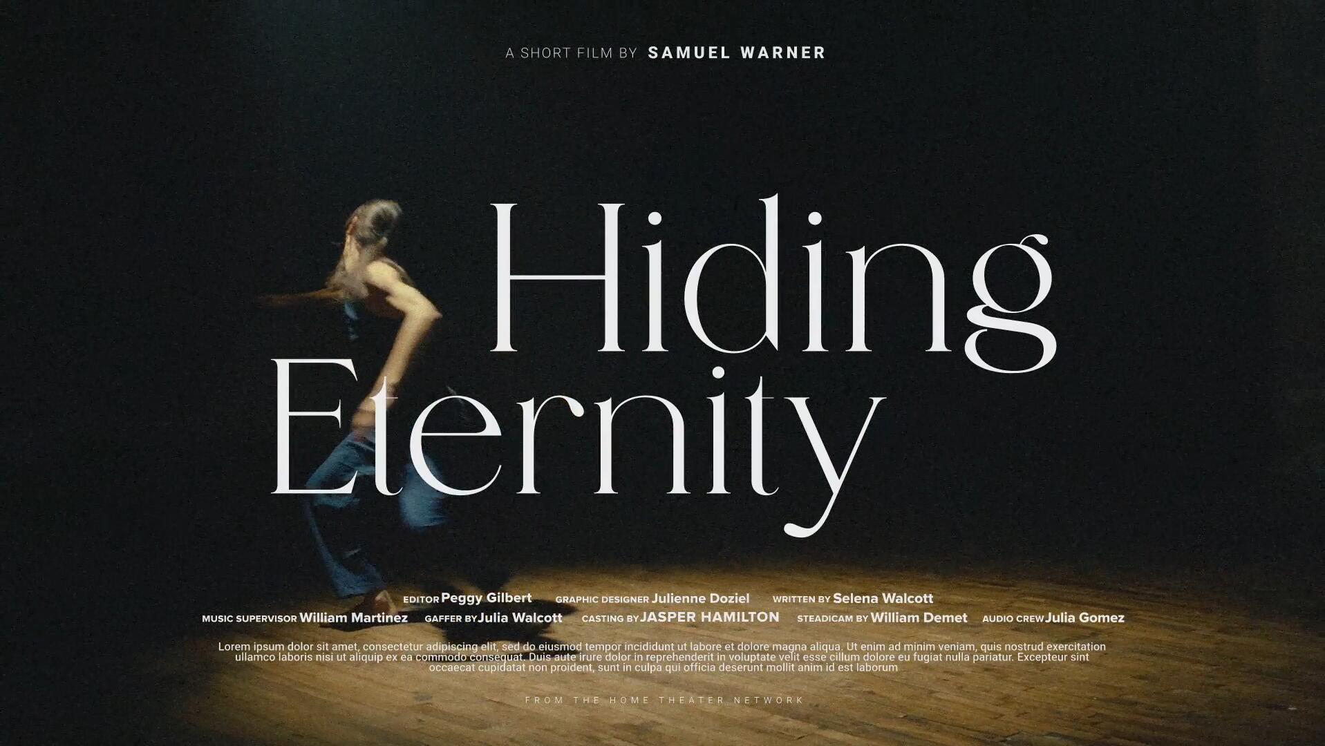 30个复古好莱坞史诗电影纪录片预告片剧院海报片头动画达芬奇模板（11610）