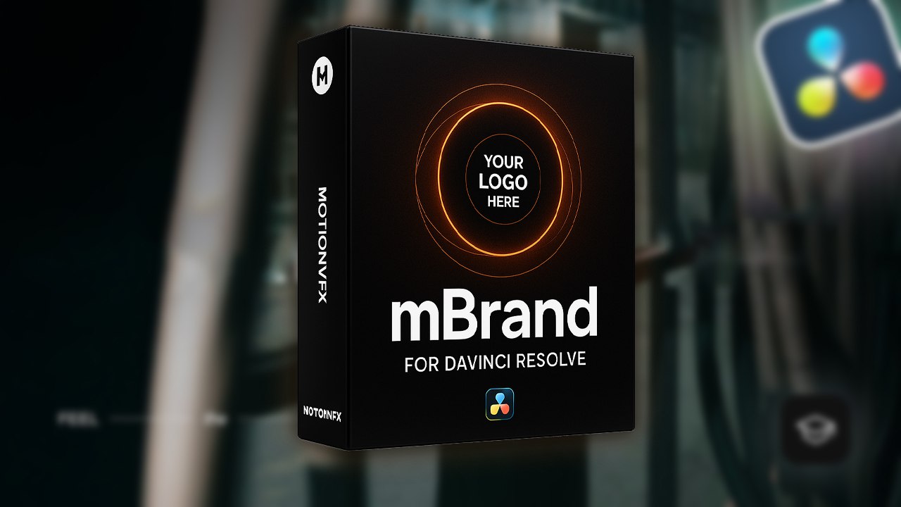 达芬奇预设：14个创意通用简约时尚徽标文字标题转场效果达芬奇预设插件 MotionVFX – mBrand（13304）