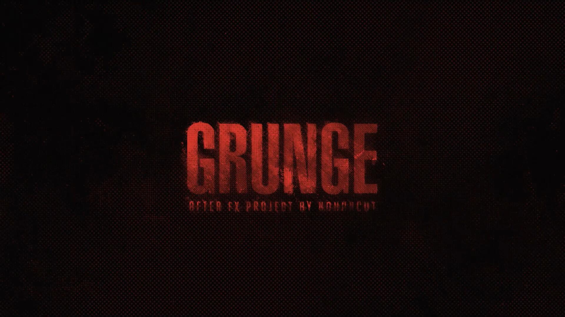 AE模板：复古仿旧风格垃圾摇滚半色调效果文字标题LOGO展示（13464）