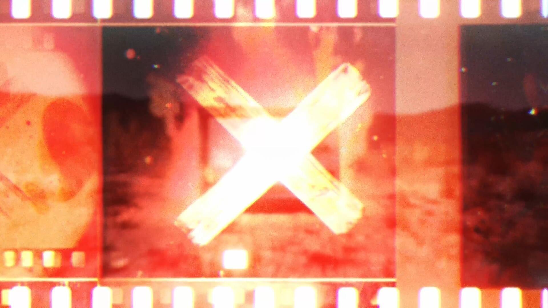 达芬奇模板：老式电影美学胶片打孔边框字母噪点4K转场过渡效果（13608）