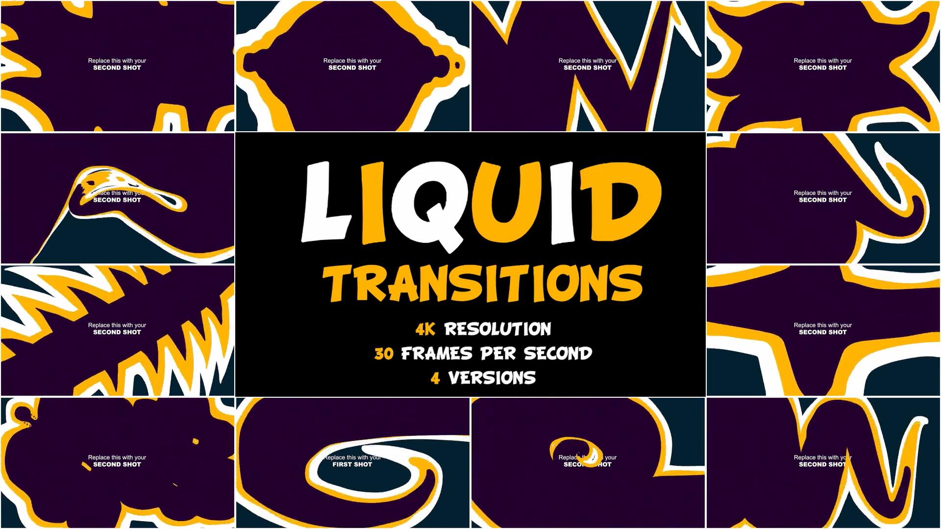 达芬奇模板：51个趣味创意卡通手绘艺术液体转场过渡效果（13038）