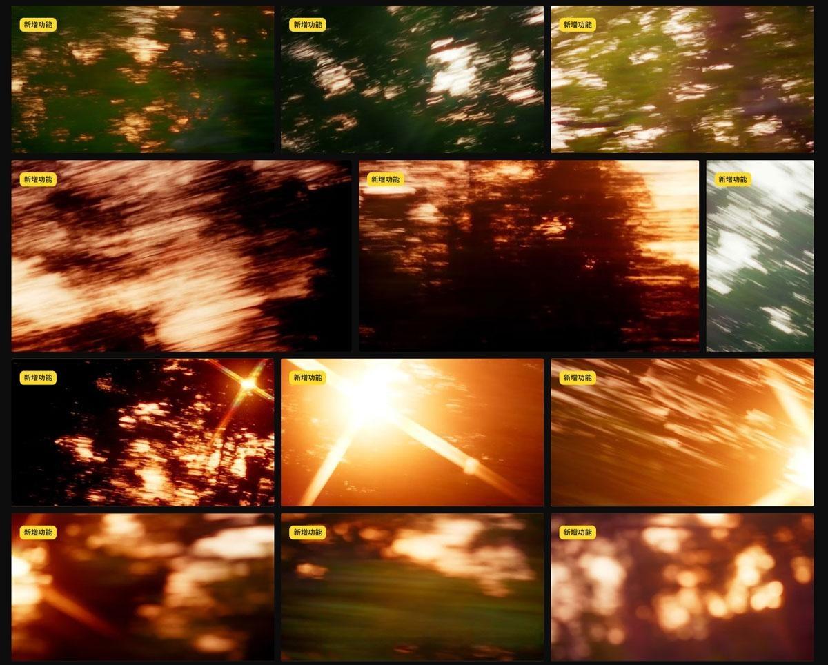 Artlist 63个复古王家卫慢快门风格夕阳、树木、自然环境、擦拭转场过渡视频素材 包含横竖屏（13325）