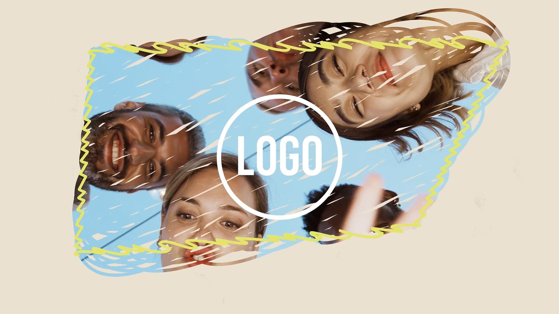 PR模板：创意手绘风格Vlog开场片头动画模板（13408）